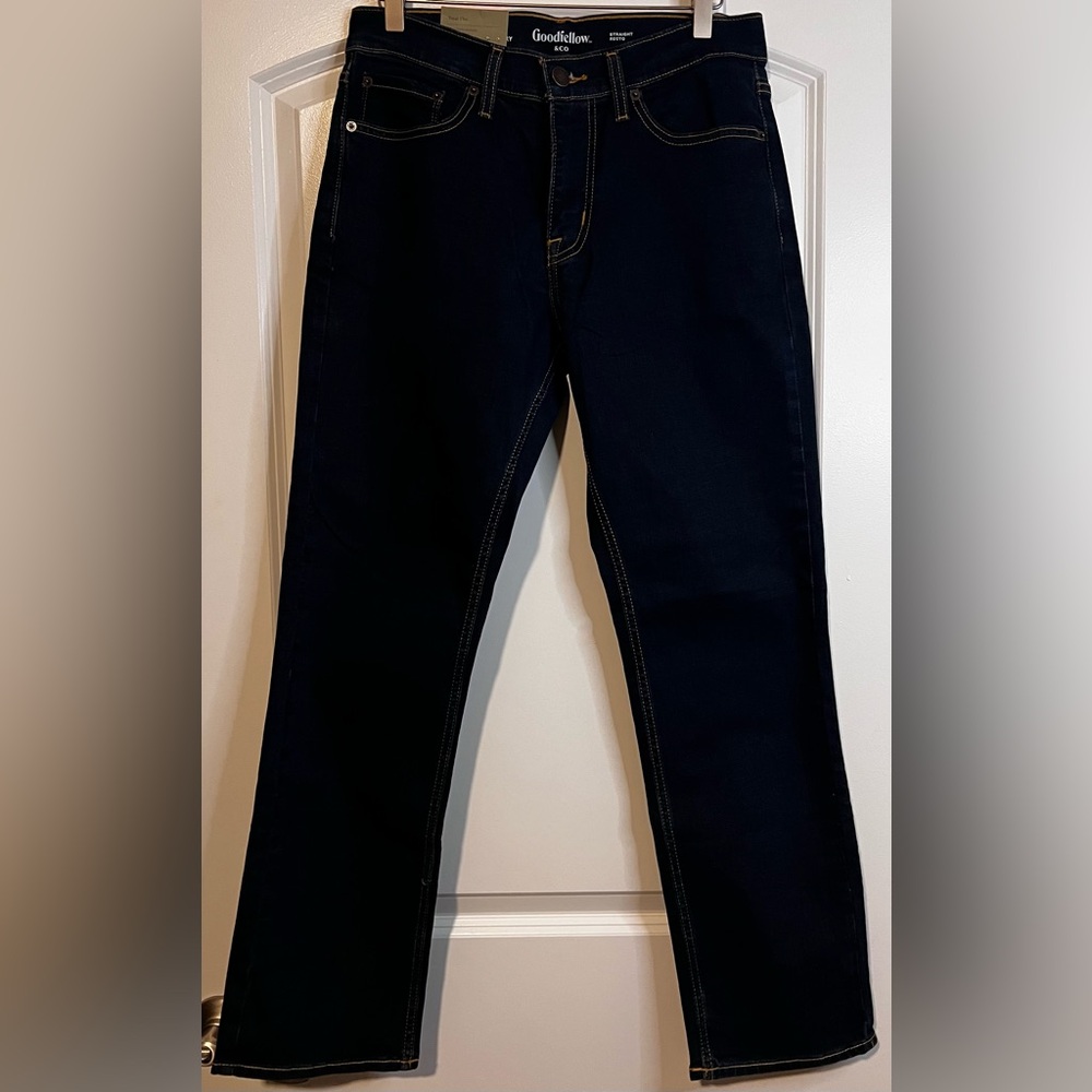 NWT Goodfellow & Co. Straight Recto Jeans, Dark Wash, 30x30